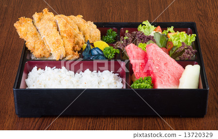 japanese cuisine. lunch box set on the background 13720329