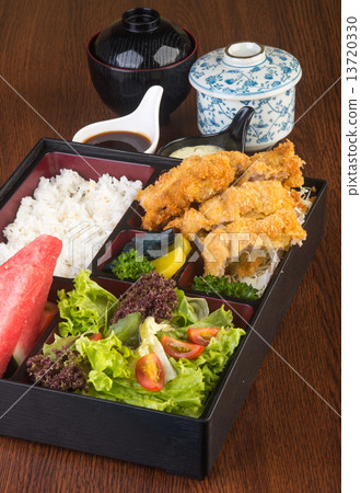 japanese cuisine. lunch box set on the background 13720330