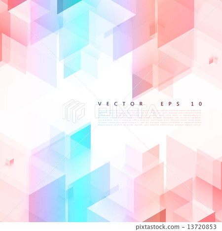 Vector Abstract geometric shape from gray cubes.  13720853