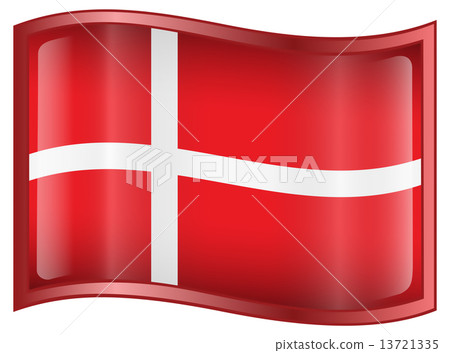 Danish Flag icon. 13721335