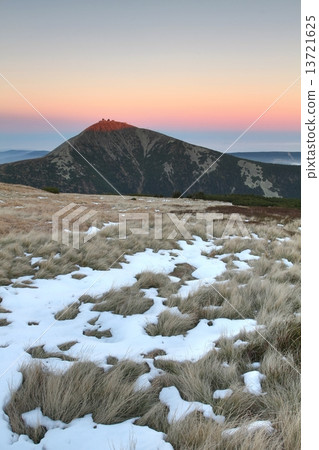Sunset with Snezka mountain 13721625