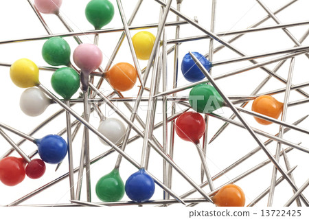many pins on white background 13722425