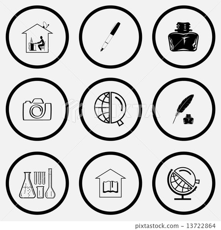 home work, ink pen, inkstand, camera, globe and magnifying glass home work, ink pen, inkstand, camera, globe and magnifying glass 13722864