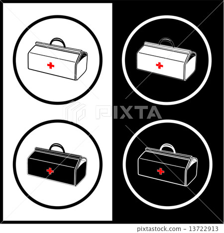 Vector medical suitcase icons 13722913