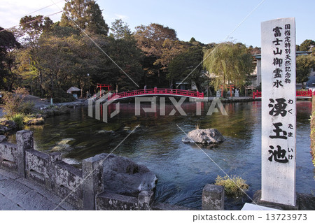 Mt. Fuji Honmu Shirama Asama Shrine's spring spring pond 13723973