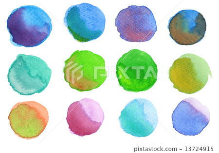 生於彩虹色的手繪水彩球12 13724915