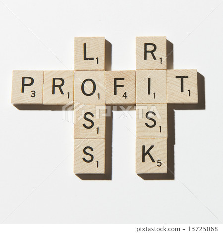 Scrabble characters: Profit, Loss, Risk 13725068