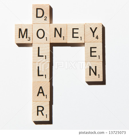 Scrabble characters: Money, Dollar, Yen 13725073