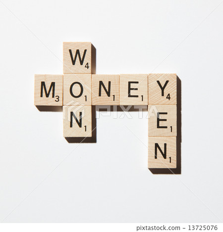 Scrabble characters: Money, Won, Yen 13725076