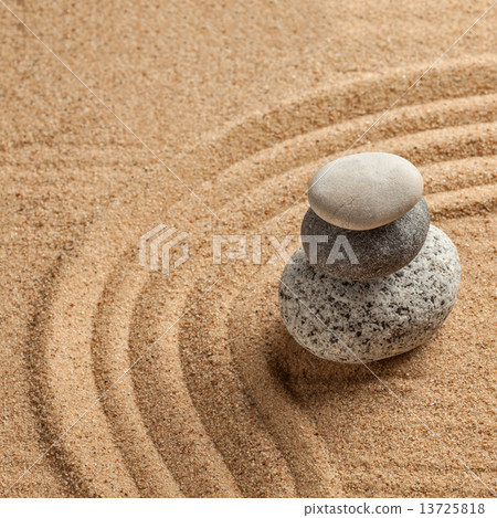 Japanese Zen stone garden Japanese Zen stone garden 13725818