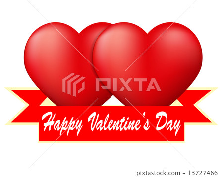 Red heart with ribbon on white background Red heart with ribbon on white background 13727466