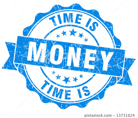 time is money blue grunge seal isolated on white time is money blue grunge seal isolated on white 13731824