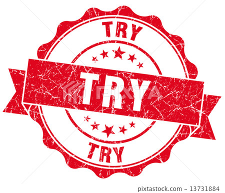 try red grunge seal isolated on white try red grunge seal isolated on white 13731884