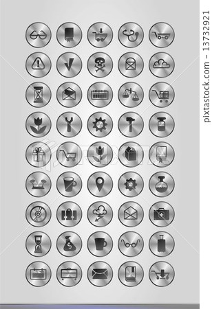 Silver business icons Silver business icons 13732921