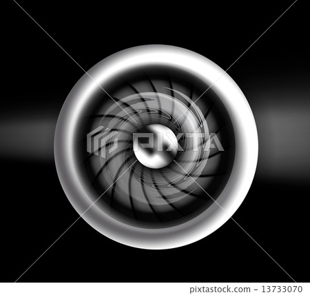 Jet engine front view Jet engine front view 13733070