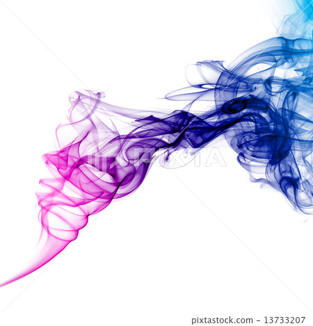 Colorful blue and purple smoke 13733207