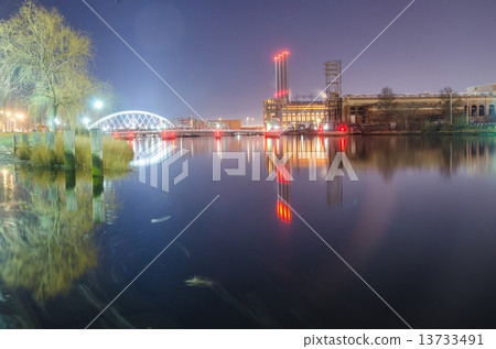 providence Rhode Island from the far side of the waterfront 13733491