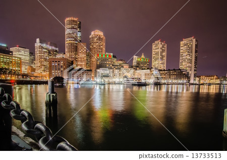Boston harbor and Financial District Boston harbor and Financial District 13733513
