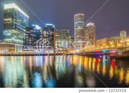 Boston harbor and Financial District Boston harbor and Financial District 13733519