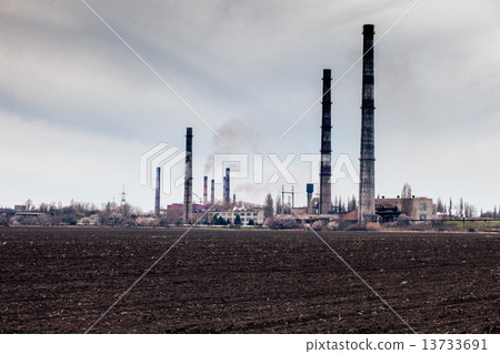 view of smoking coal 13733691