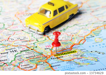 Thessaloniki , Greece map taxi 13734629