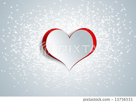 Heart shape on paper craft 13736531