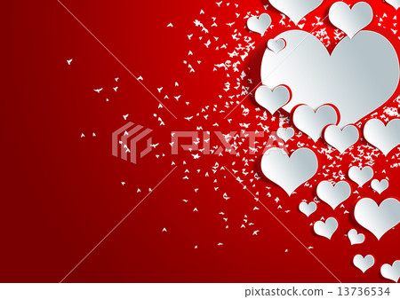 Heart shape on paper craft 13736534