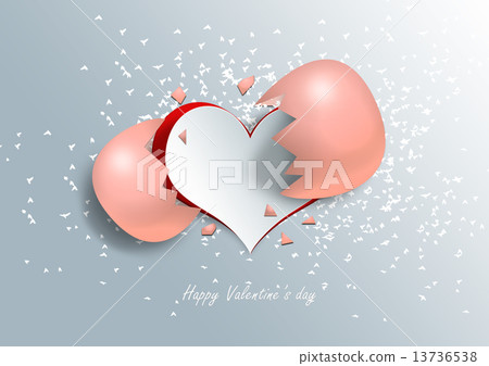 Heart shape on paper craft with egg Heart shape on paper craft with egg 13736538