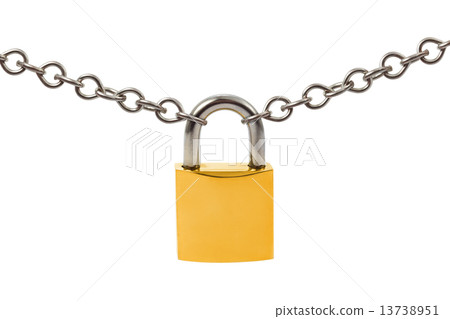 Lock and chain Lock and chain 13738951