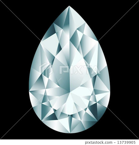 Diamond cut "pear" 13739905