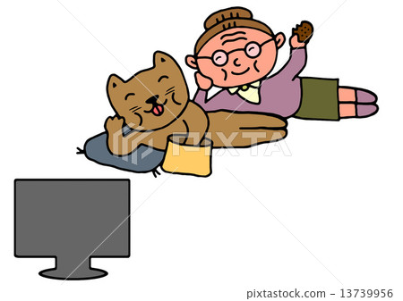 Cat and old woman 13739956