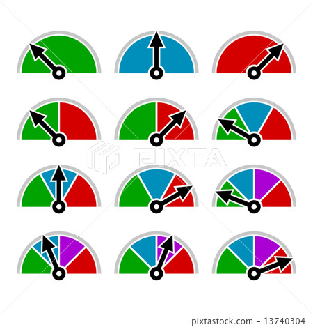 Color Indicator Diagram Set Template Design. Vector Color Indicator Diagram Set Template Design. Vector 13740304