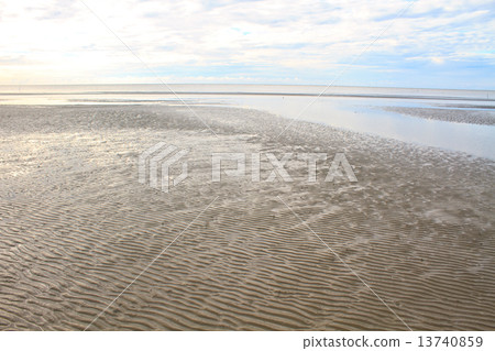 Beach sand waves warm texture Beach sand waves warm texture 13740859