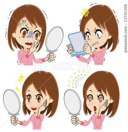 看鏡子的一套少婦 13741308
