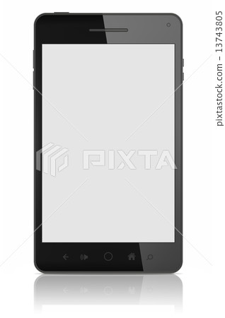 Smart Phone With Blank Screen Isolated Smart Phone With Blank Screen Isolated 13743805