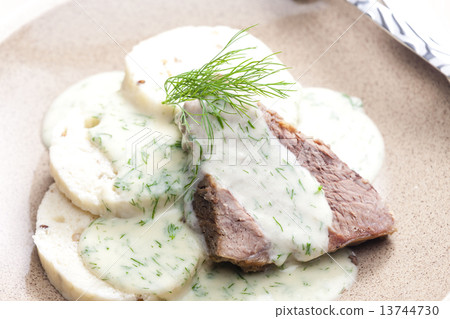 dill sauce with beef meat dill sauce with beef meat 13744730