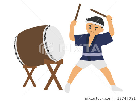 A man tapping a drum. A man tapping a drum. 13747081
