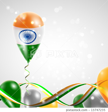 Flag of India on balloon Flag of India on balloon 13747235