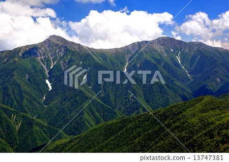 Kita-dake seen from Southern Alps · Senjogogake and Mt. 13747381