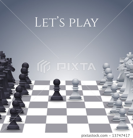 Vector Chess Figures on board Vector Chess Figures on board 13747417