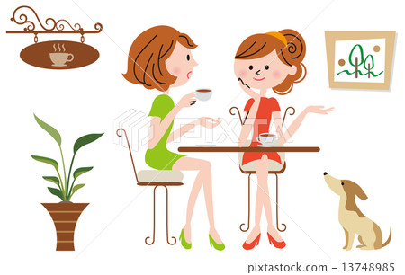 Cafe chatting 13748985