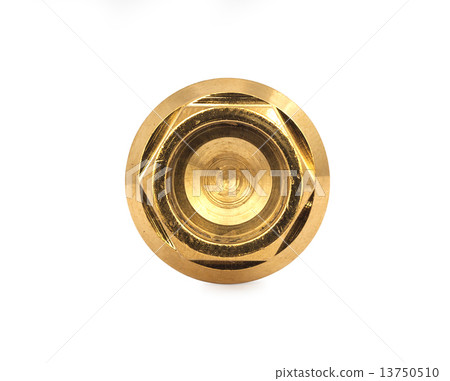 Isolated golden color bolt on white Isolated golden color bolt on white 13750510