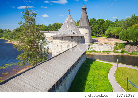 Kremlin of Pskov, Russia. Russian ancient architecture 13751088
