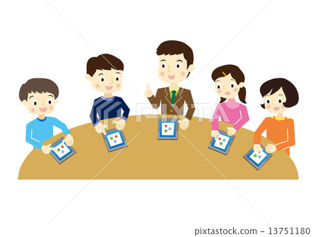 Tablet learning elementary school student 13751180