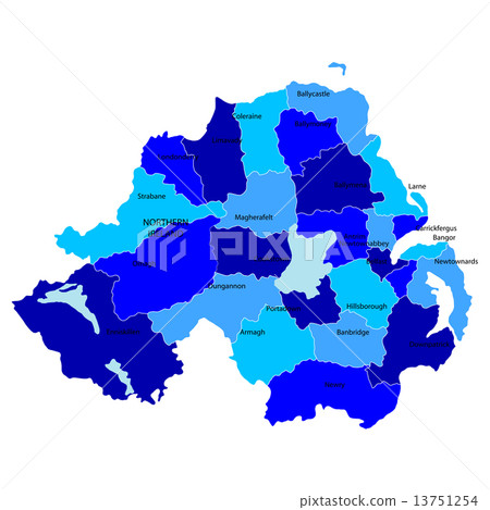 北愛爾蘭地圖國家 13751254