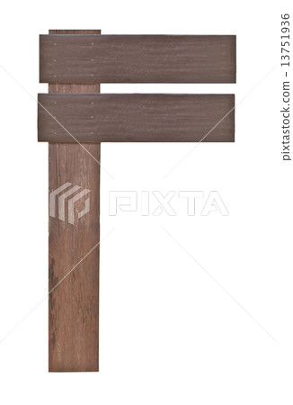 Wood signs isolated on  white. 13751936