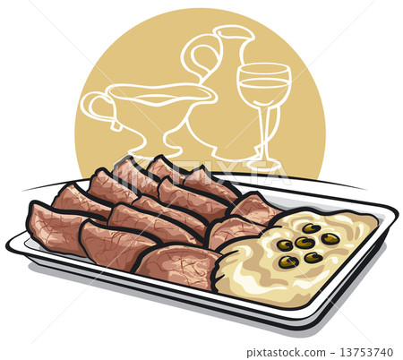 sliced veal with sauce sliced veal with sauce 13753740