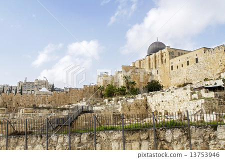 Southern Wall of Temple Mount Southern Wall of Temple Mount 13753946