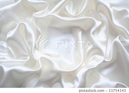 Smooth elegant white silk can use as wedding background 13754143