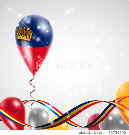 Flag of Liechtenstein on balloon 13754500